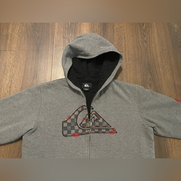 Boy’s Quiksilver Y2K Grey Fleece Lined Sweatshirt XL18/20 - Picture 4 of 14